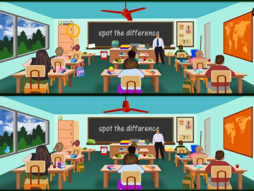Classroom Spot the Differences Game